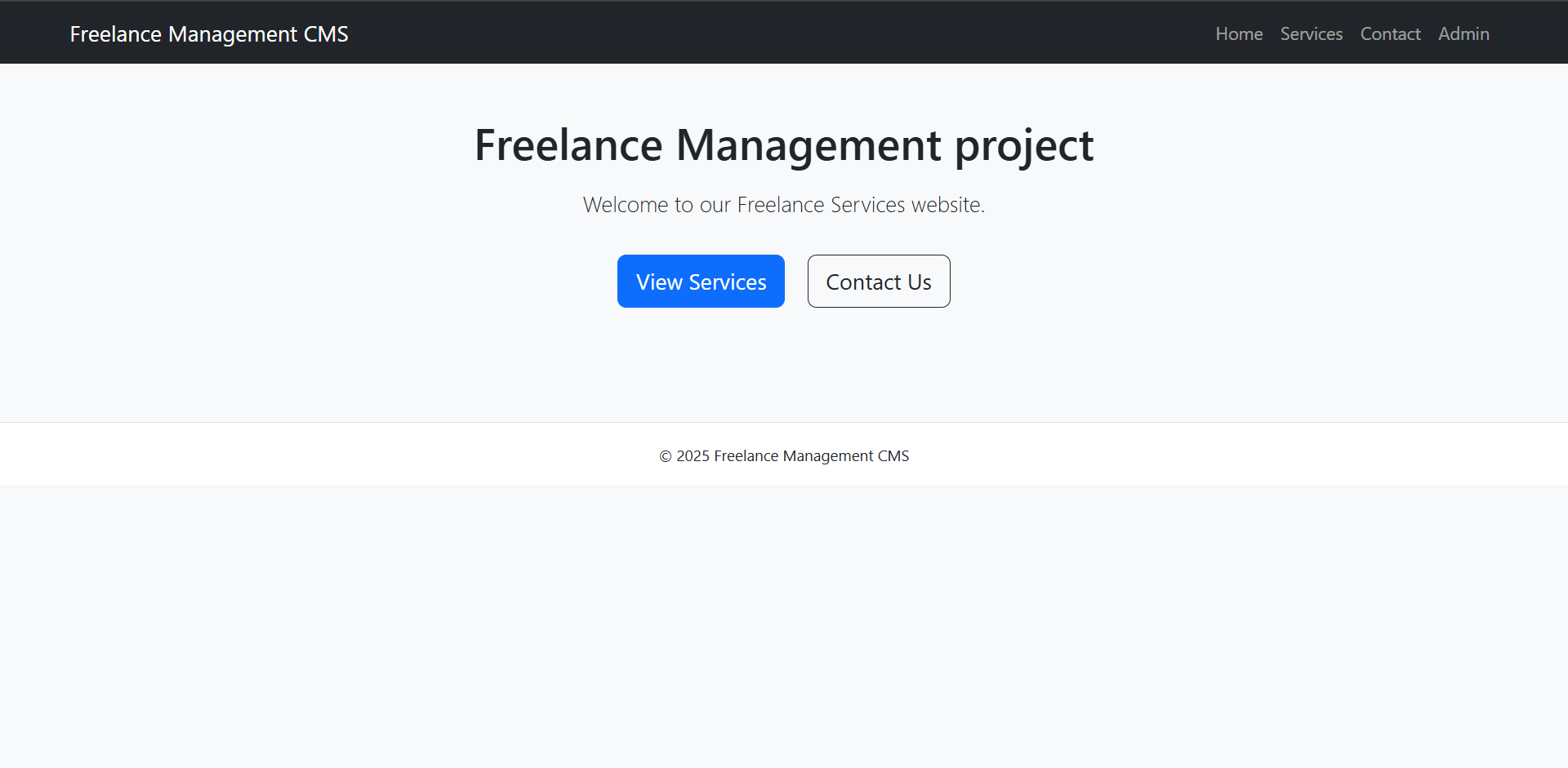 Freelance Management CMS screenshot